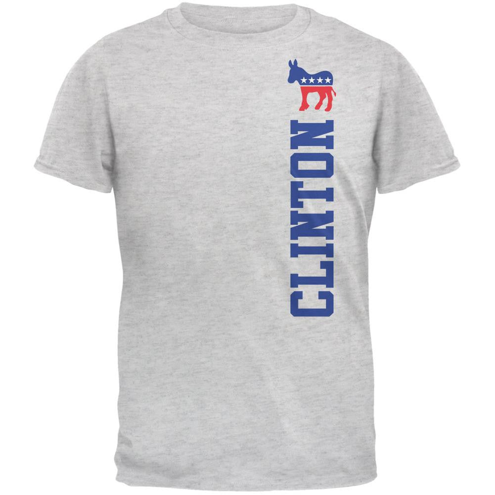 Election 2016 Team Hillary Clinton Light Heather Grey Adult T-Shirt Men's T-Shirts Old Glory 2XL Grey 