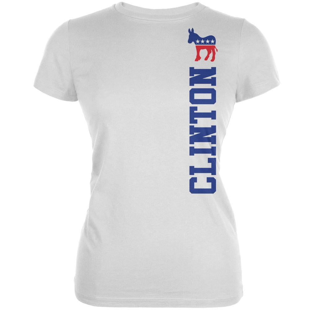 Election 2016 Team Hillary Clinton White Juniors Soft T-Shirt Juniors T-Shirts Old Glory 2XL White 