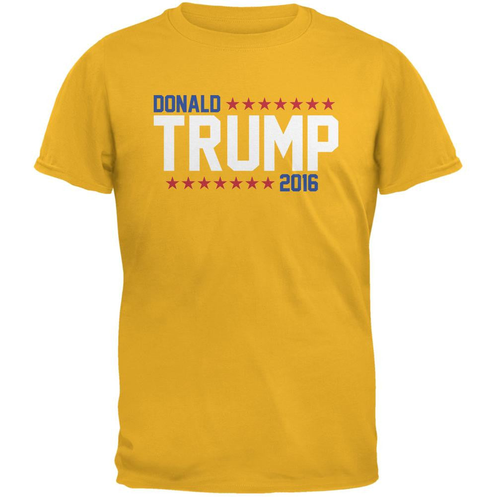 Election 2016 Donald Trump 2016 Stars Gold Adult T-Shirt Men's T-Shirts Old Glory 2XL Yellow 