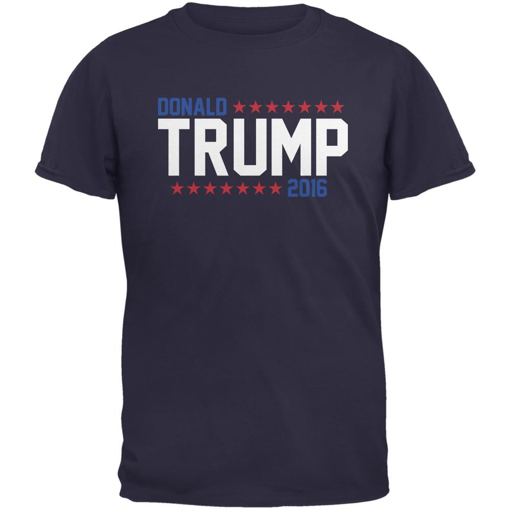 Election 2016 Donald Trump 2016 Stars Navy Adult T-Shirt Men's T-Shirts Old Glory SM Blue 