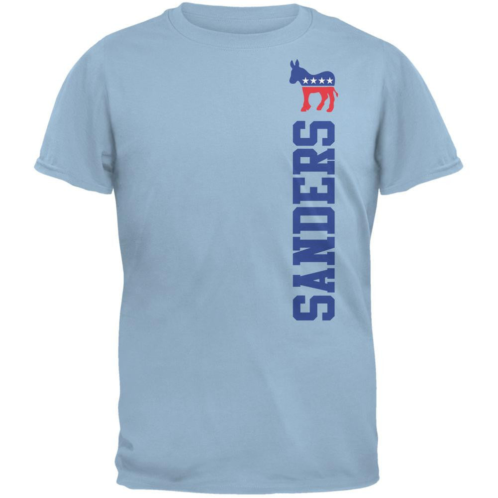 Election 2016 Team Bernie Sanders Light Blue Adult T-Shirt Men's T-Shirts Old Glory 2XL Blue 