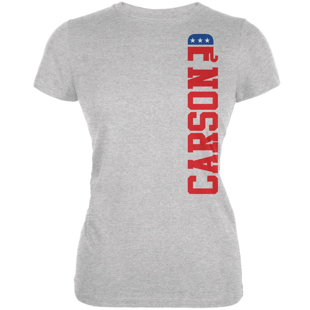 Election 2016 Team Ben Carson Heather Grey Juniors Soft T-Shirt Juniors T-Shirts Old Glory 2XL Grey 