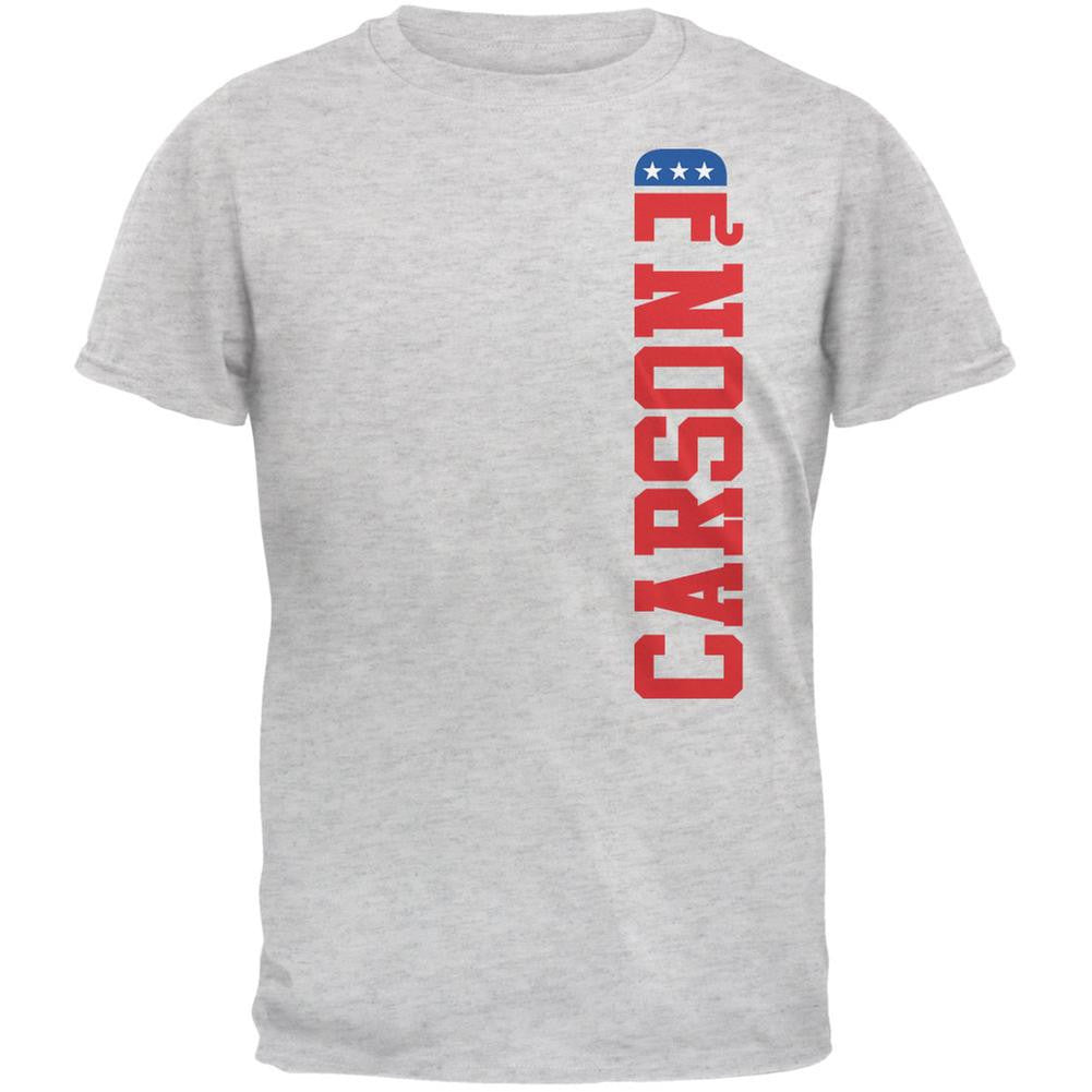 Election 2016 Team Ben Carson Light Heather Grey Adult T-Shirt Men's T-Shirts Old Glory 2XL Grey 