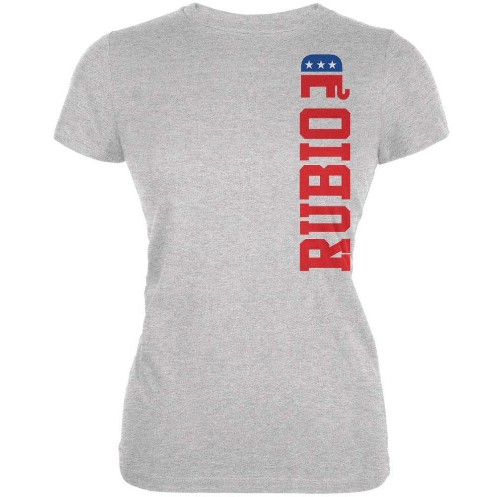 Election 2016 Team Marco Rubio Heather Grey Juniors Soft T-Shirt Juniors T-Shirts Old Glory 2XL Grey 