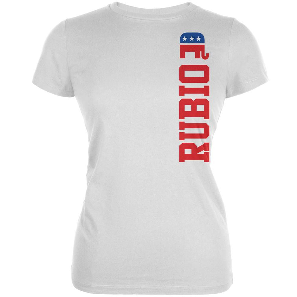 Election 2016 Team Marco Rubio White Juniors Soft T-Shirt Juniors T-Shirts Old Glory 2XL White 