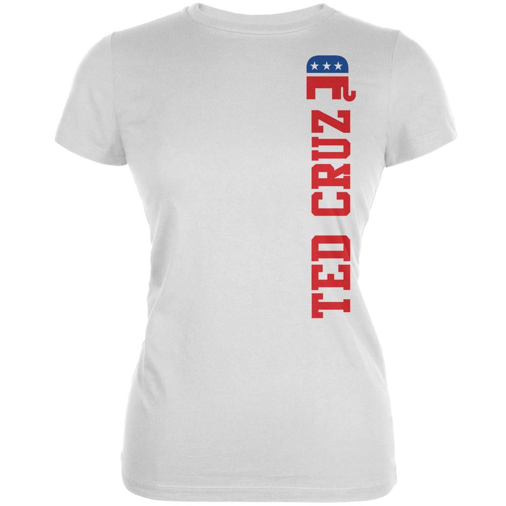 Election 2016 Team Ted Cruz White Juniors Soft T-Shirt Juniors T-Shirts Old Glory 2XL White 