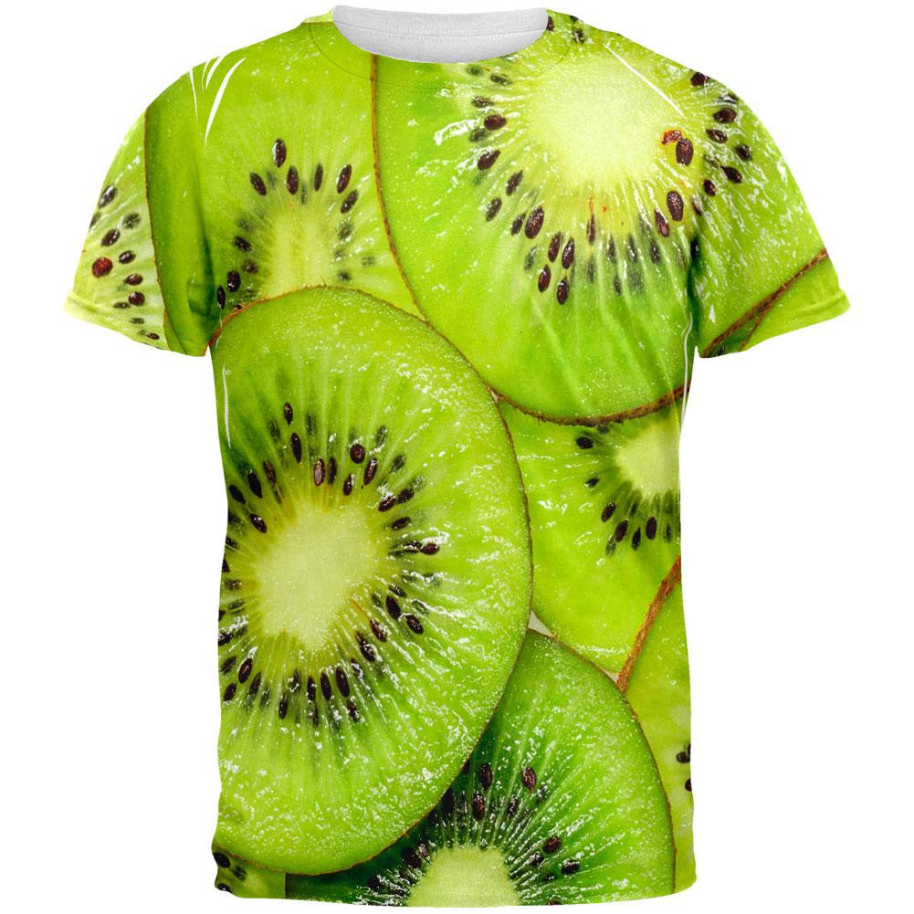 Kiwi Kiwifruit All Over Adult T-Shirt Men's T-Shirts Old Glory 2XL Multi 