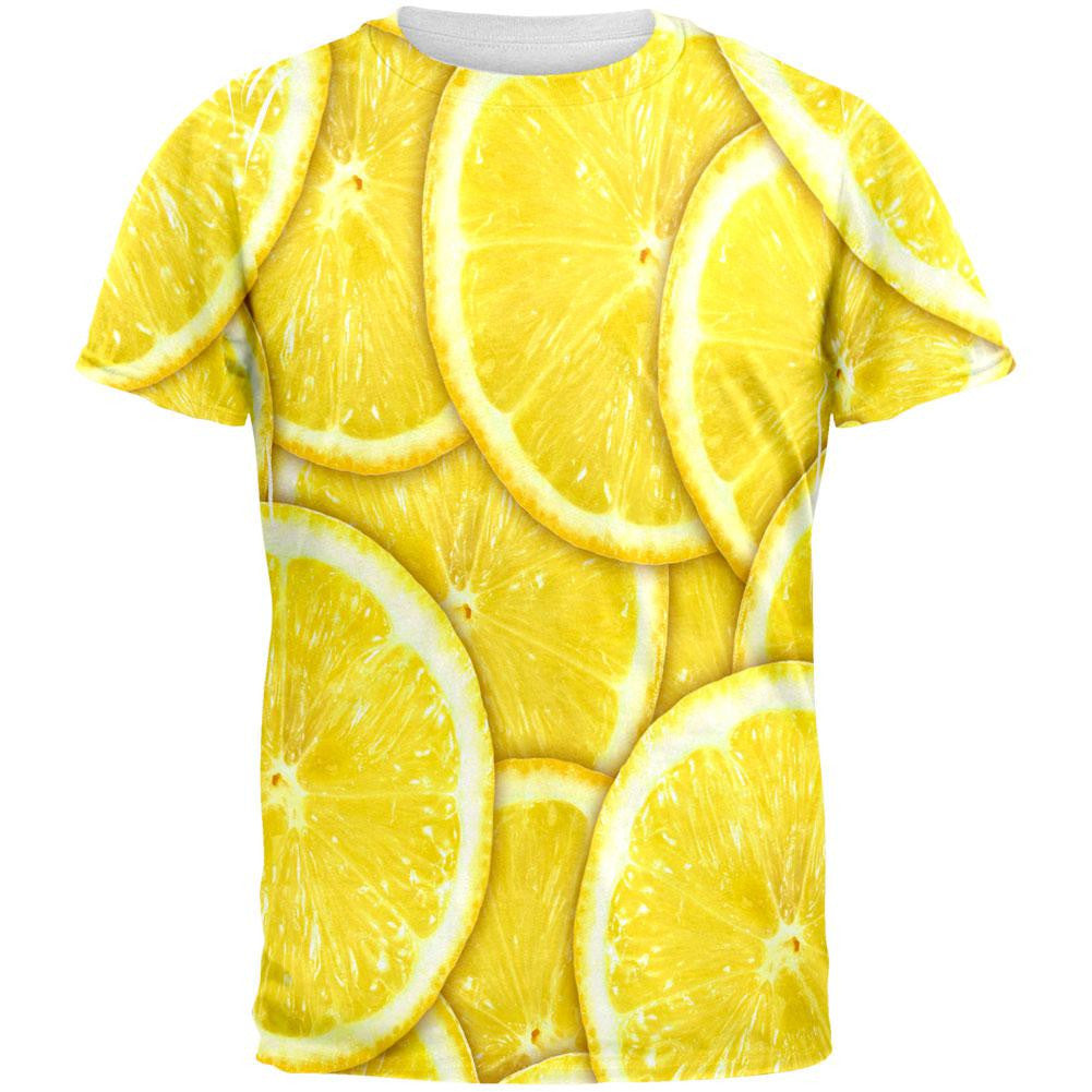 Lemon Lemons Citrus All Over Adult T-Shirt Men's T-Shirts Old Glory 2XL Multi 