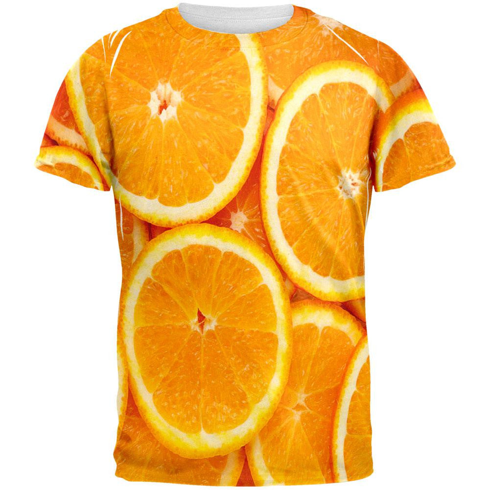 Orange Oranges Citrus All Over Adult T-Shirt Men's T-Shirts Old Glory 2XL Multi 