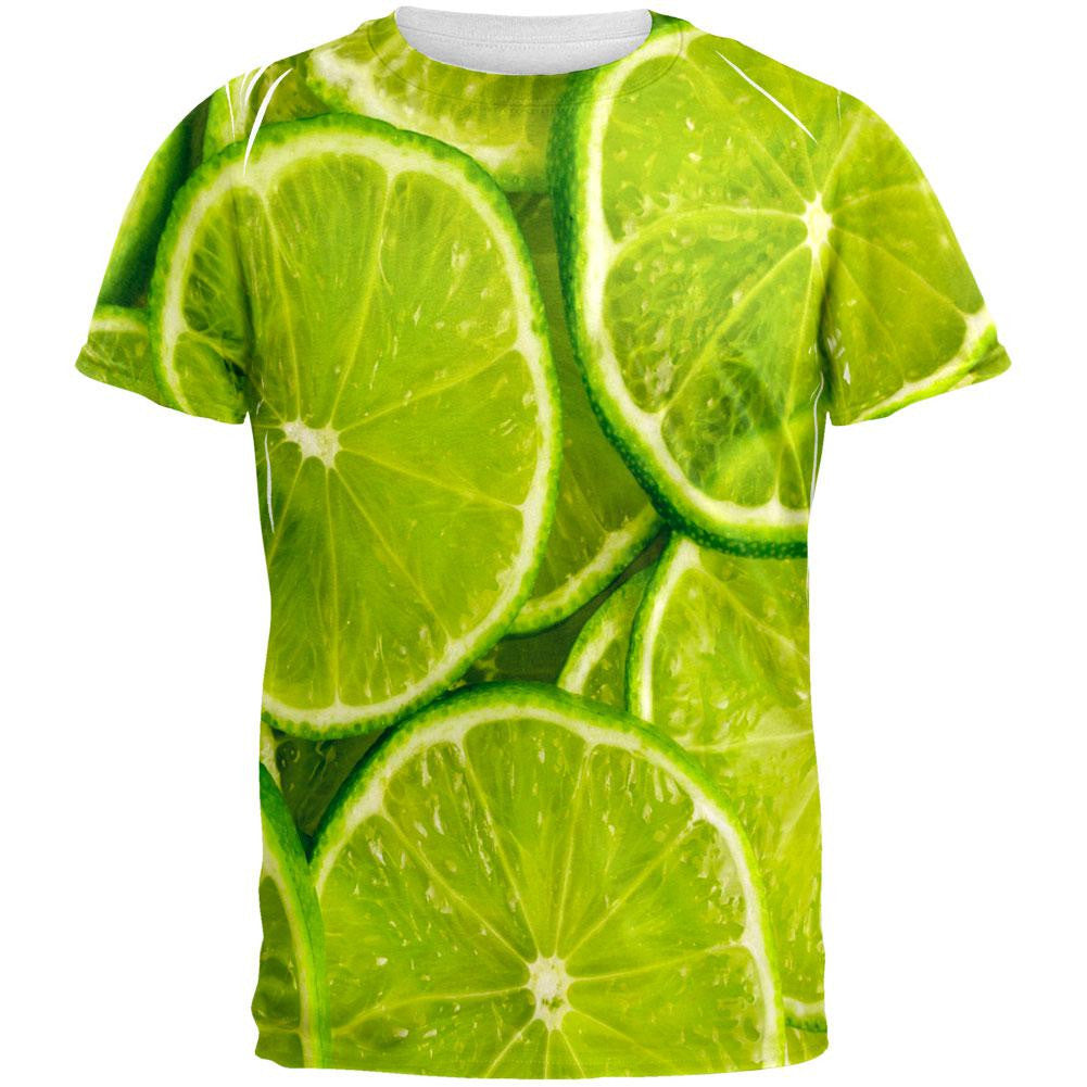 Lime Limes Citrus All Over Adult T-Shirt Men's T-Shirts Old Glory 2XL Multi 