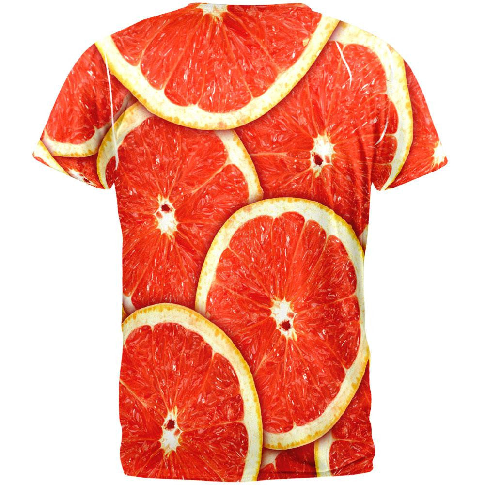 Grapefruit Citrus All Over Adult T-Shirt Men's T-Shirts Old Glory   
