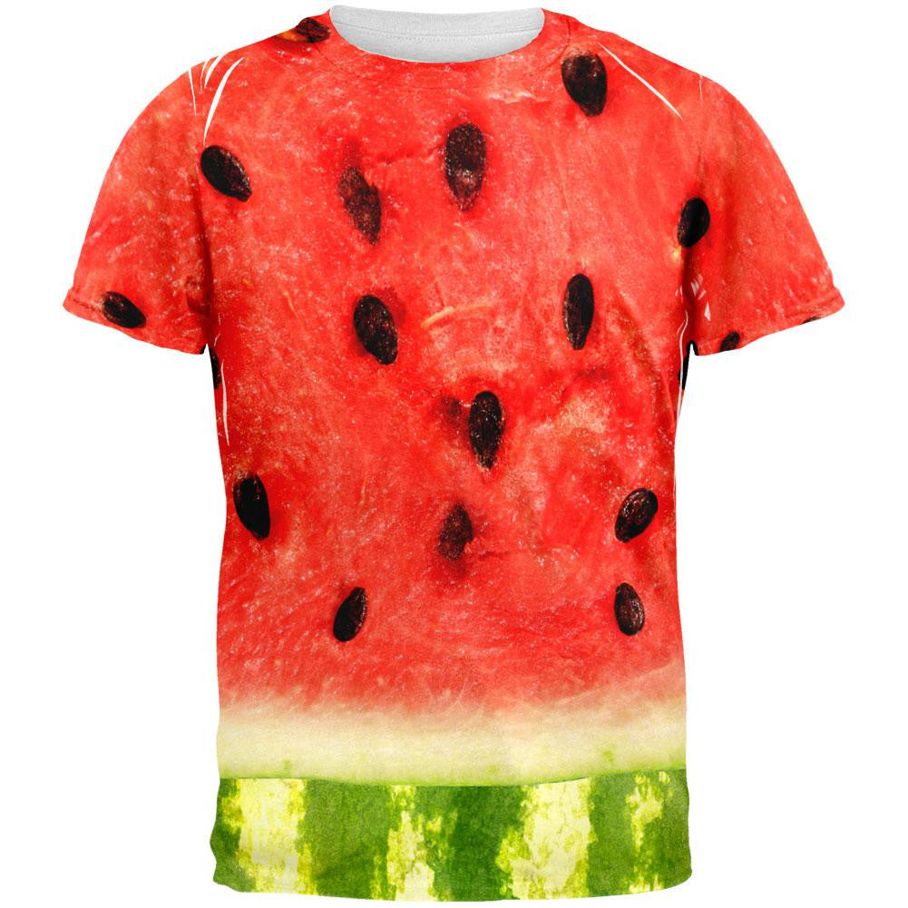 Watermelon Costume All Over Adult T-Shirt Men's T-Shirts Old Glory 2XL Multi 