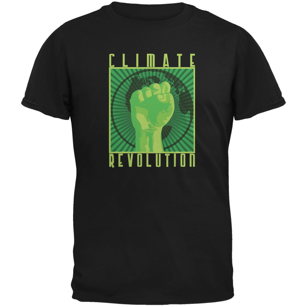 Earth Day Climate Change Revolution Black Adult T-Shirt Men's T-Shirts Old Glory 2XL Black 