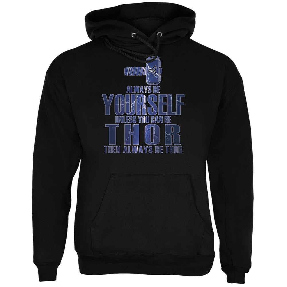 Always Be Yourself Thor Black Adult Hoodie Men's Hoodies Old Glory SM Black 