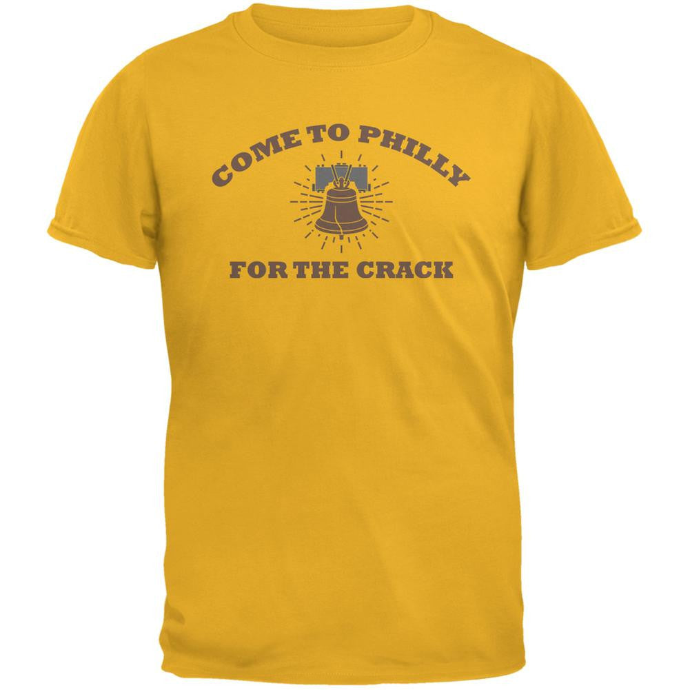 Come To Philly For The Crack Gold Adult T-Shirt Men's T-Shirts Old Glory 2XL Yellow 