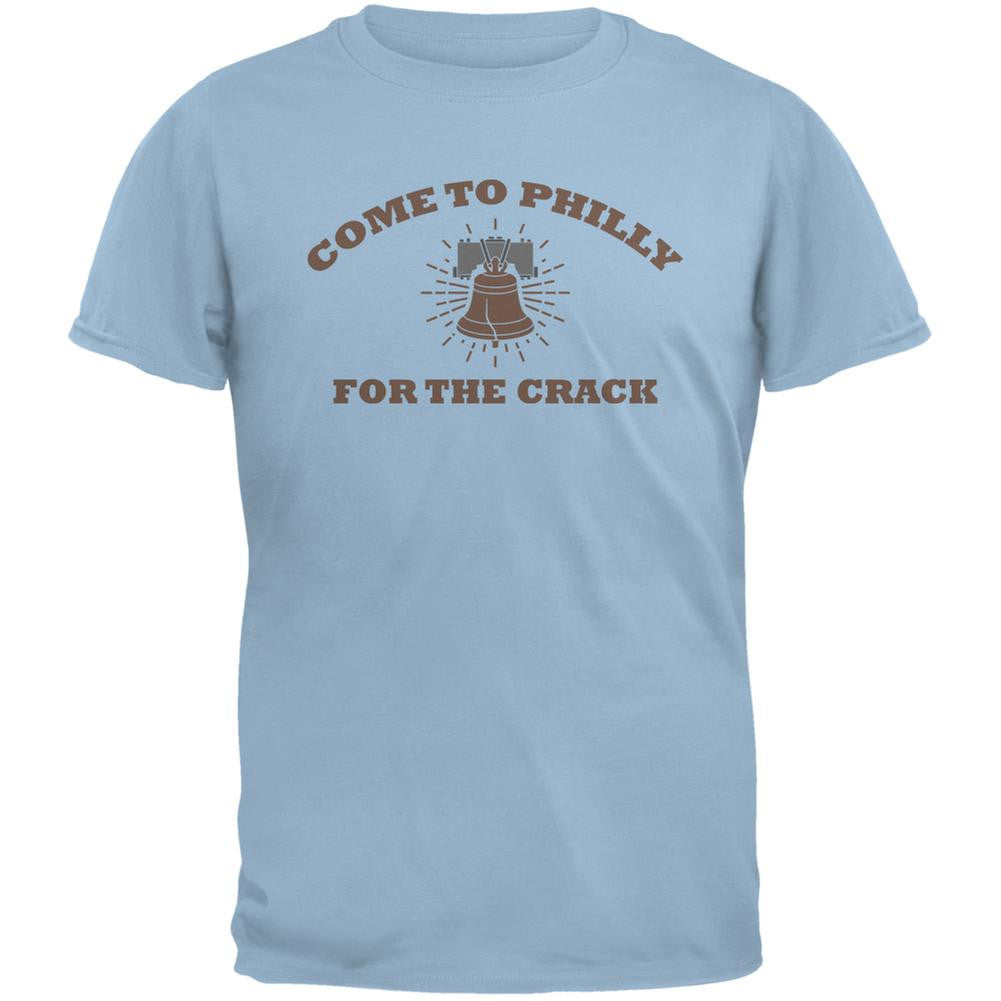 Come To Philly For The Crack Light Blue Adult T-Shirt Men's T-Shirts Old Glory 2XL Blue 