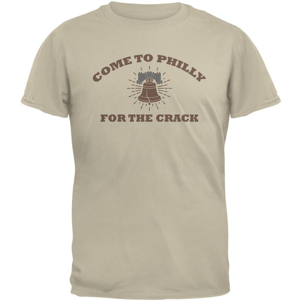 Come To Philly For The Crack Sand Adult T-Shirt Men's T-Shirts Old Glory 2XL Beige 