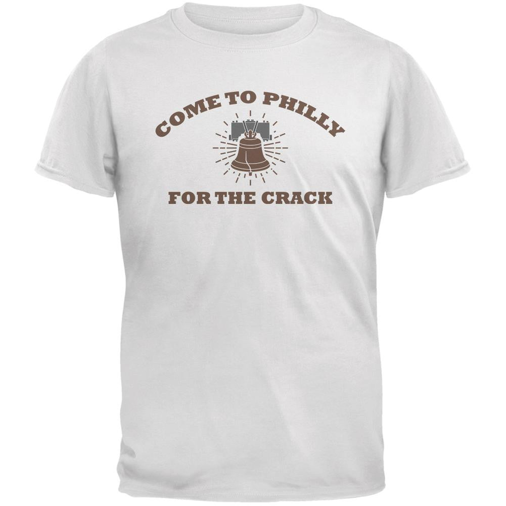 Come To Philly For The Crack White Adult T-Shirt Men's T-Shirts Old Glory 2XL White 