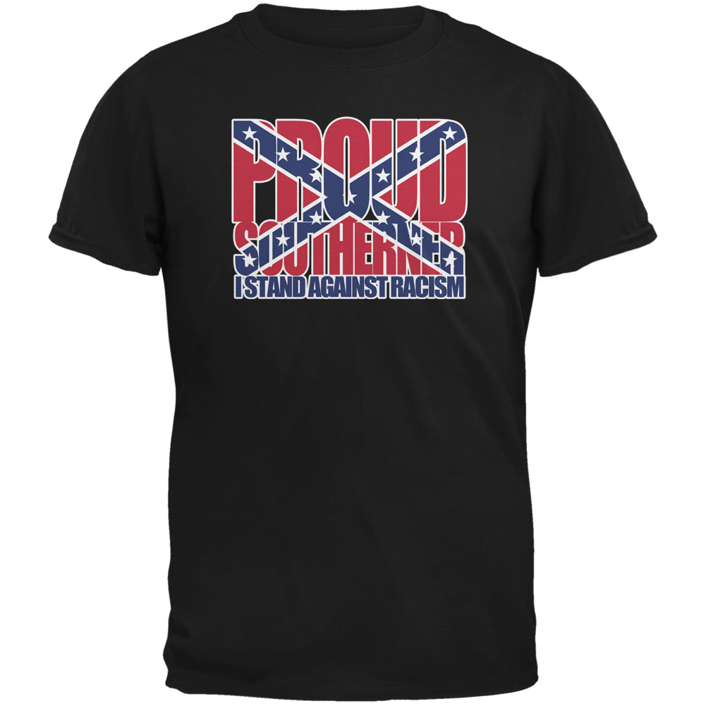 Proud Southerner Against Racism Black Adult T-Shirt Men's T-Shirts Old Glory 2XL Black 
