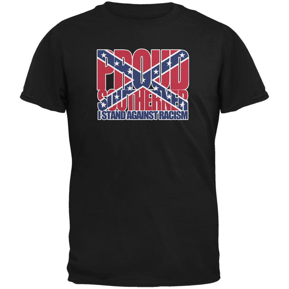 Proud Southerner Against Racism Black Youth T-Shirt Youth T-Shirts Old Glory YLG Black 