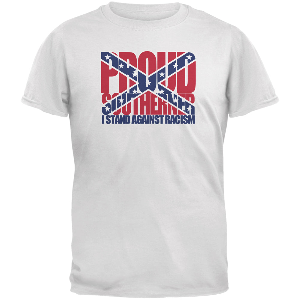 Proud Southerner Against Racism White Youth T-Shirt Youth T-Shirts Old Glory YLG White 