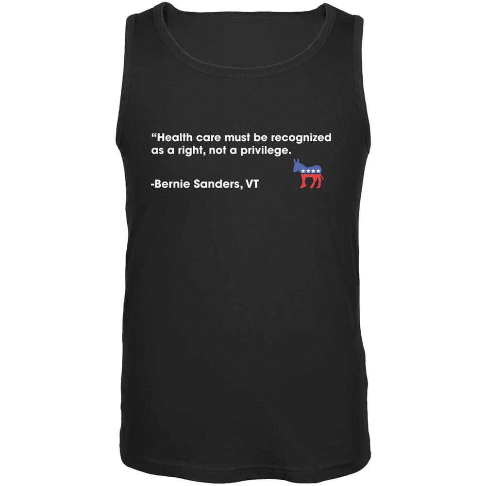 Election 2016 Bernie Sanders Healthcare Quote Black Adult Tank Top Men's Tank Tops Old Glory 2XL Black 