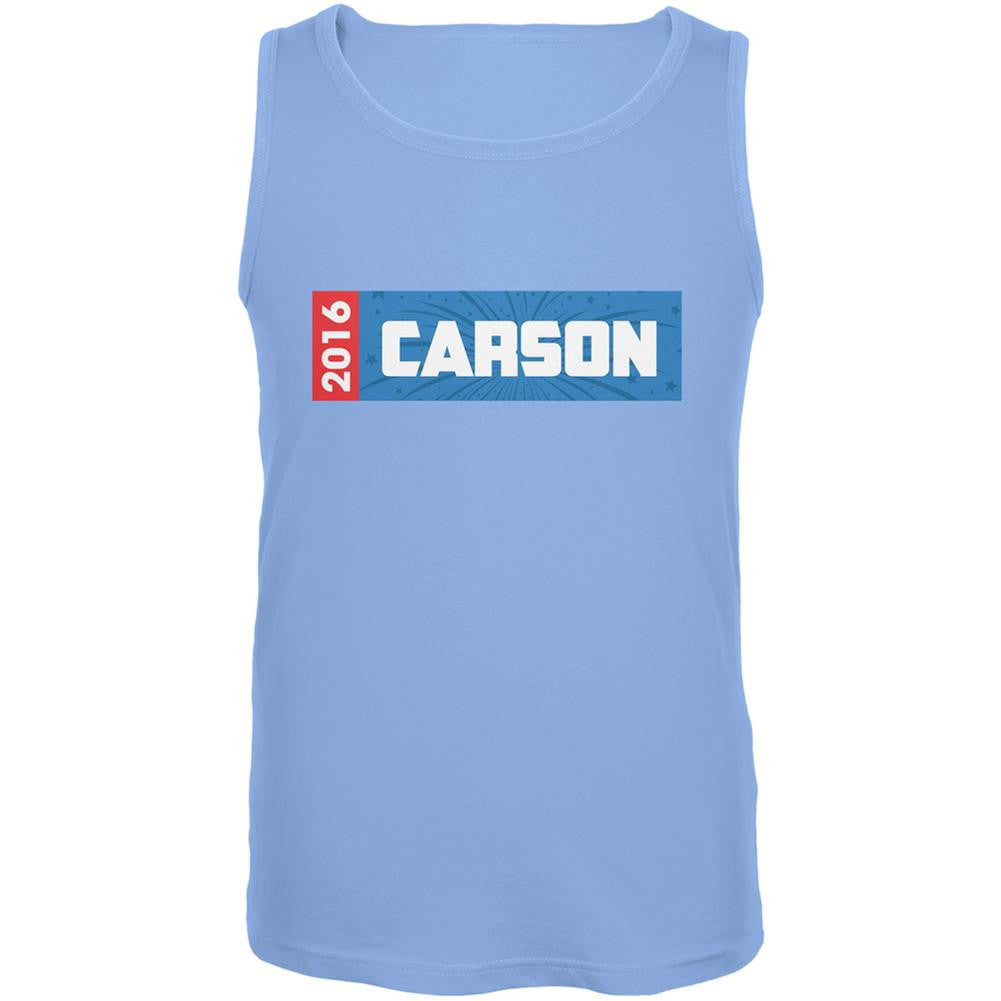 Election 2016 Carson Rectangle Logo Carolina Blue Adult Tank Top Men's Tank Tops Old Glory 2XL Blue 