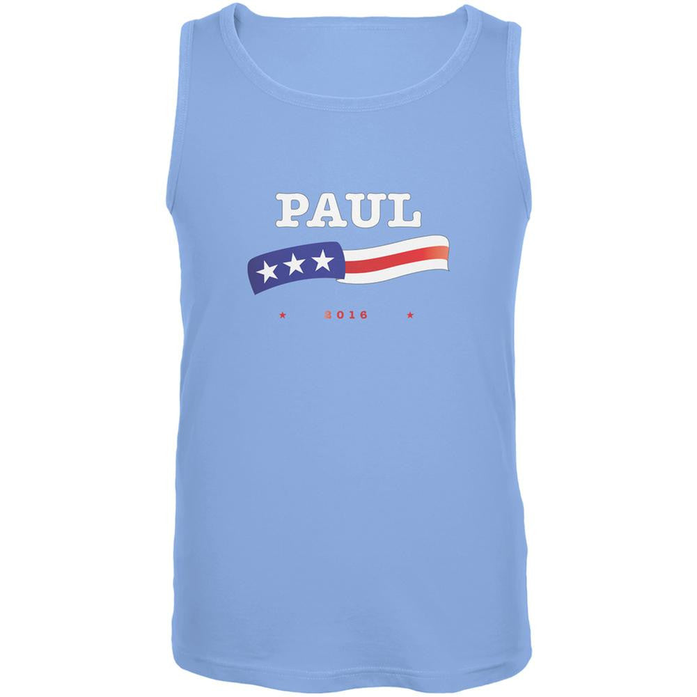 Election 2016 Rand Paul American Flag Carolina Blue Adult Tank Top Men's Tank Tops Old Glory 2XL Black 