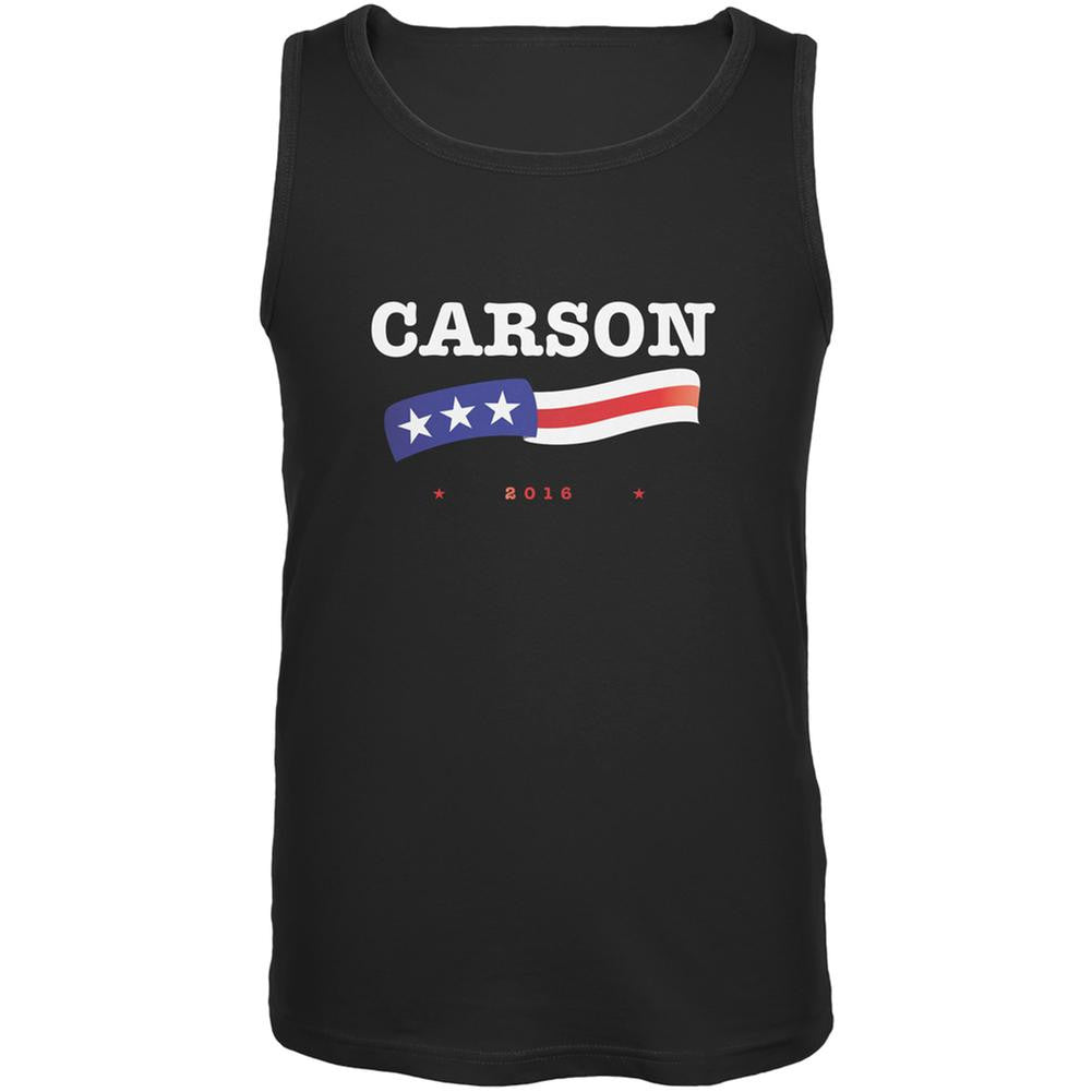 Election 2016 Ben Carson American Flag Black Adult Tank Top Men's Tank Tops Old Glory 2XL Black 