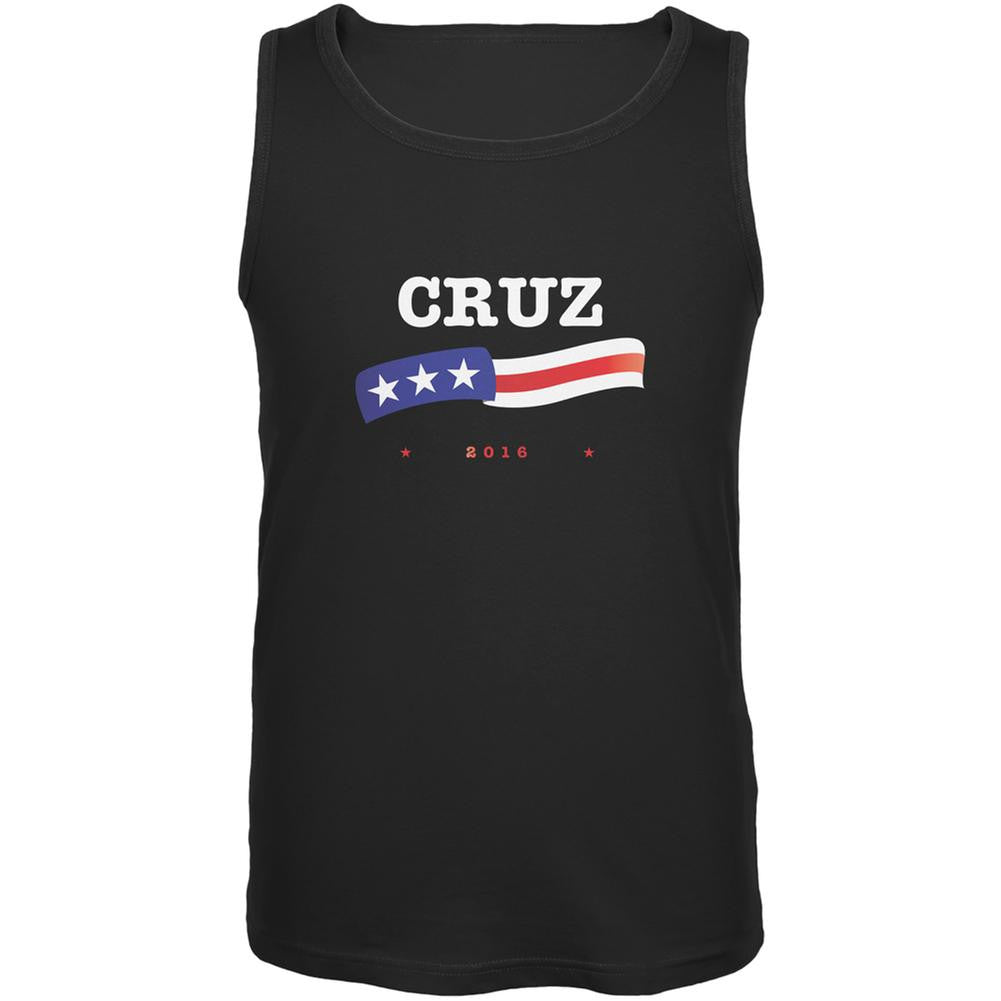 Election 2016 Ted Cruz American Flag Black Adult Tank Top Men's Tank Tops Old Glory 2XL Black 