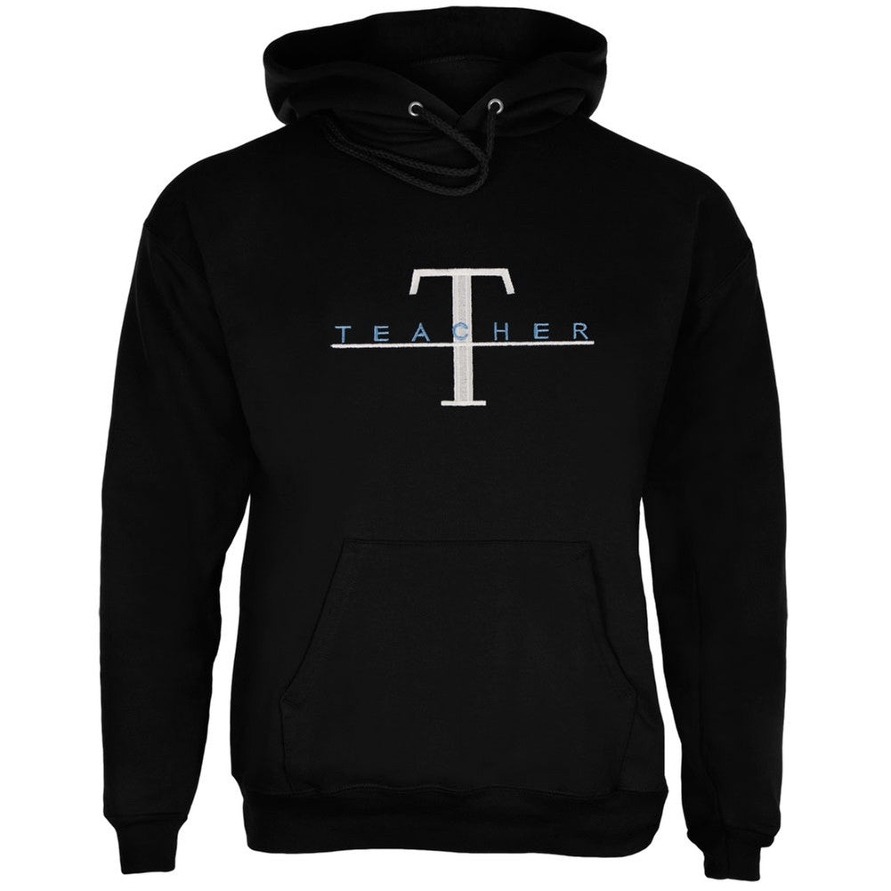 T For Teacher Embroidered Adult Hoodie Men's Hoodies Old Glory   