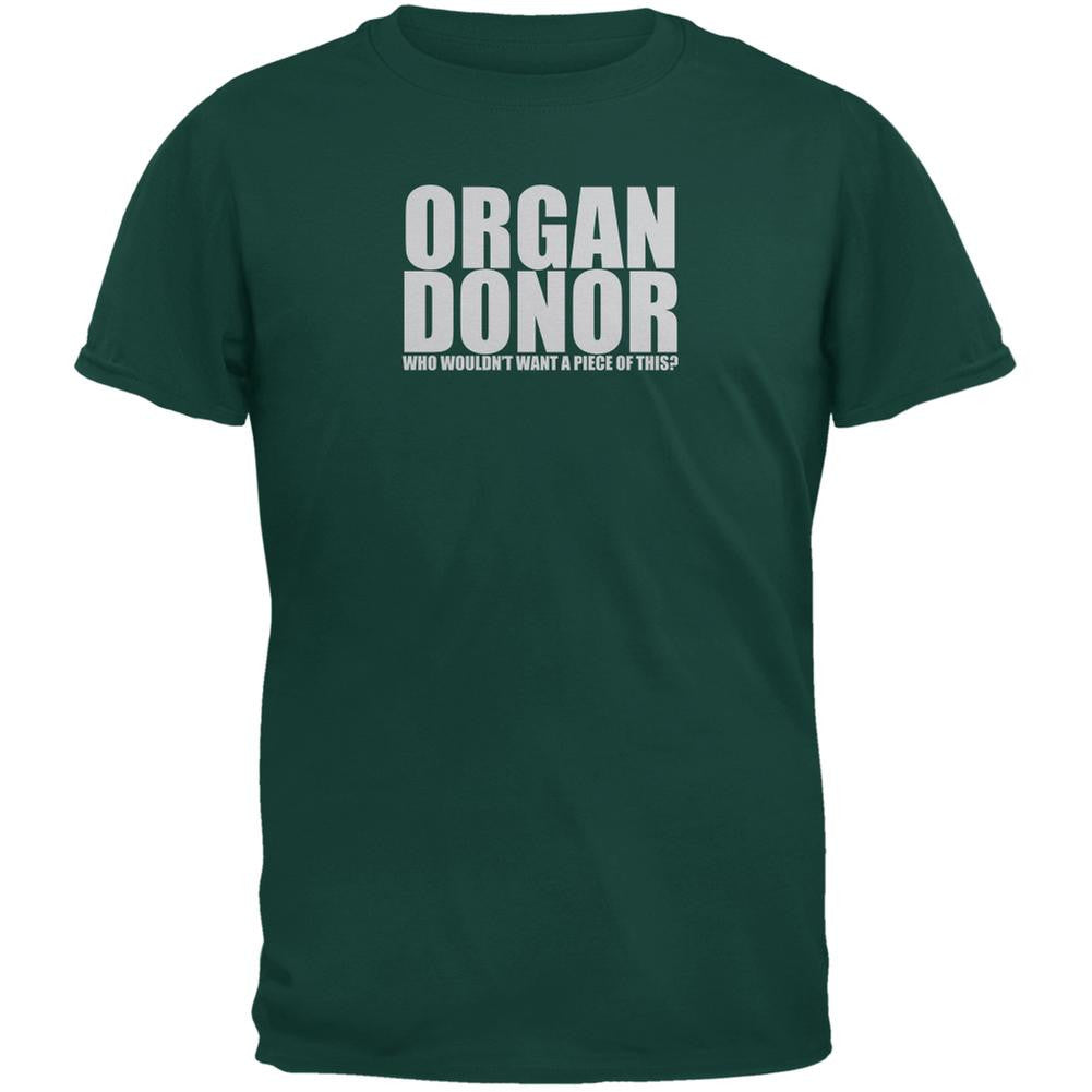 Organ Donor Funny Forest Green Adult T-Shirt Men's T-Shirts Old Glory 2XL Green 