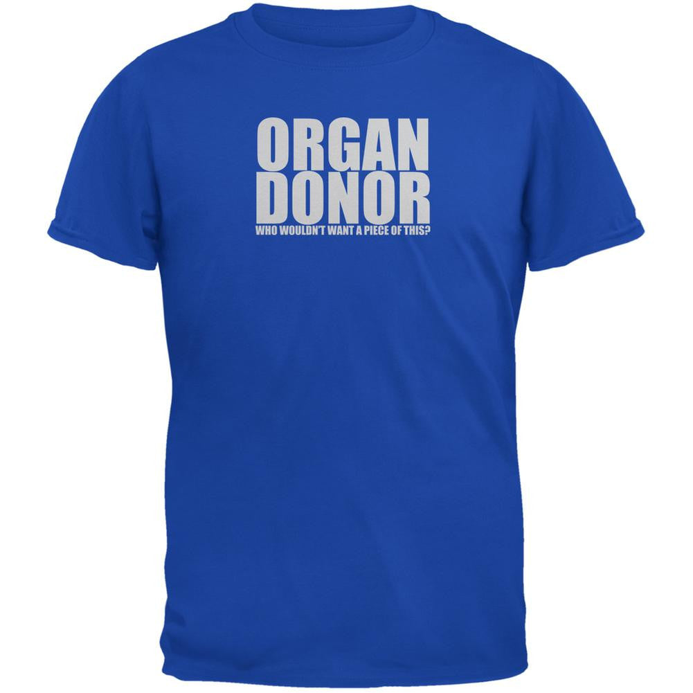 Organ Donor Funny Royal Adult T-Shirt Men's T-Shirts Old Glory 2XL Blue 