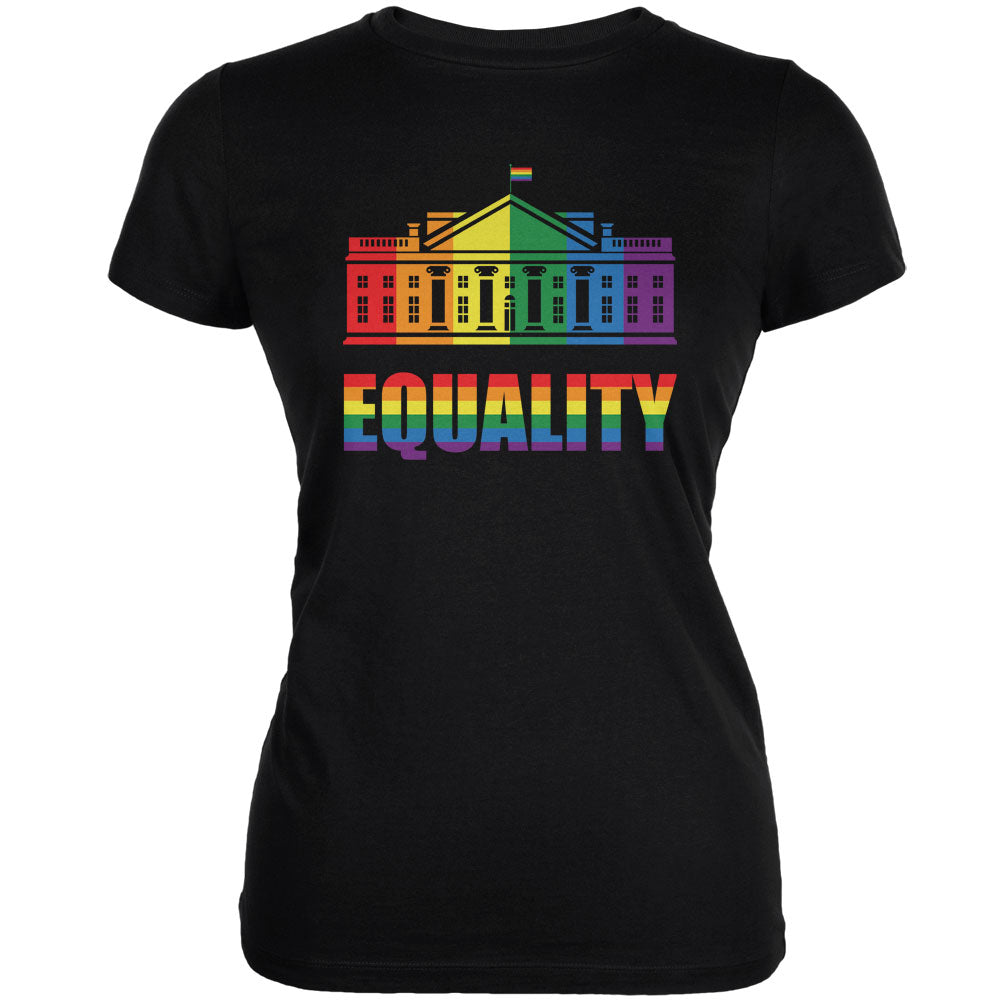 LGBT Gay Pride White House Black Juniors Soft T-Shirt Juniors T-Shirts LGBT 2XL Black 