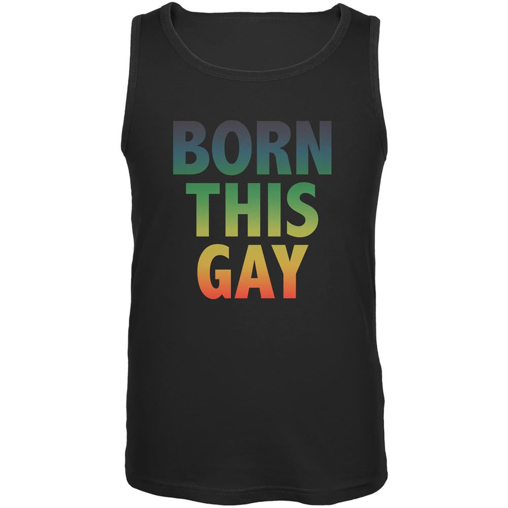 Gay Pride LGBT Born This Gay Black Adult Tank Top Men's Tank Tops Old Glory 2XL Black 