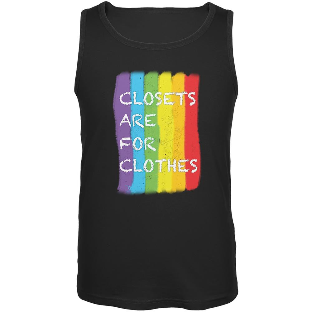 Gay Pride LGBT Closets Are For Clothes Black Adult Tank Top Men's Tank Tops Old Glory 2XL Black 