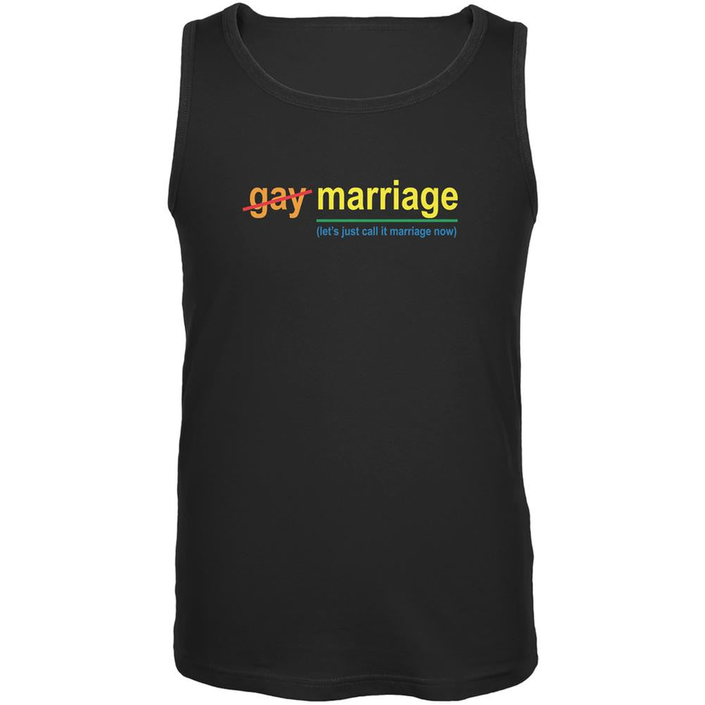 Gay Pride LGBT Let's Just Call It Marriage Black Adult Tank Top Men's Tank Tops Old Glory 2XL Black 