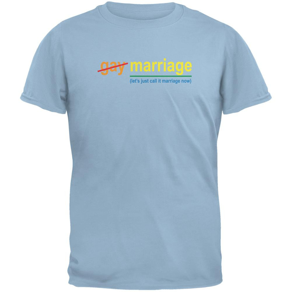 Gay Pride LGBT Let's Just Call It Marriage Light Blue Adult T-Shirt Men's T-Shirts Old Glory 2XL Blue 