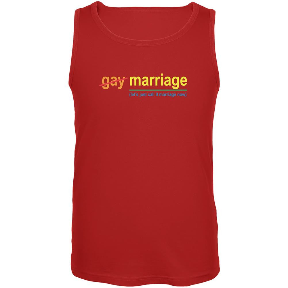 Gay Pride LGBT Let's Just Call It Marriage Red Adult Tank Top Men's Tank Tops Old Glory 2XL Red 