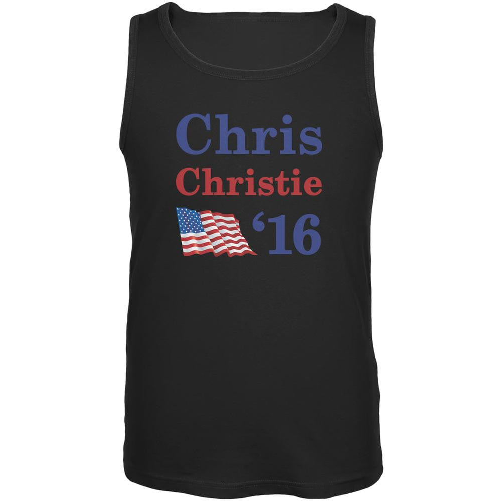 Election 2016 '16 Flag Chris Christie Black Adult Tank Top Men's Tank Tops Old Glory 2XL Black 