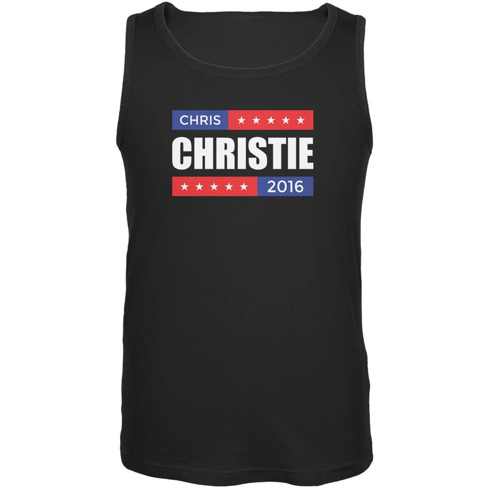 Election 2016 Chris Christie Stacked Black Adult Tank Top Men's Tank Tops Old Glory 2XL Black 