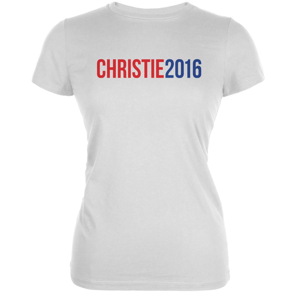 Election 2016 Chris Christie 2016 White Juniors Soft T-Shirt Juniors T-Shirts Old Glory 2XL White 