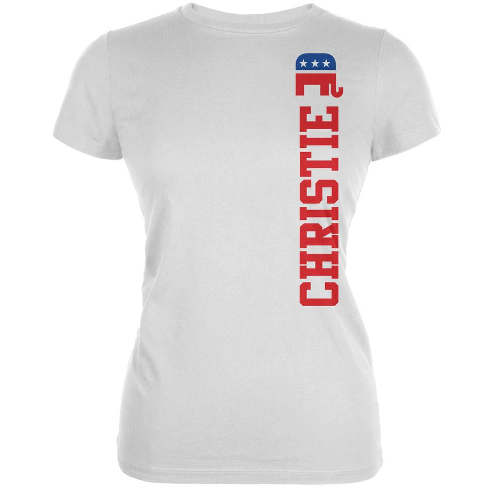 Election 2016 Team Chris Christie White Juniors Soft T-Shirt Juniors T-Shirts Old Glory 2XL White 