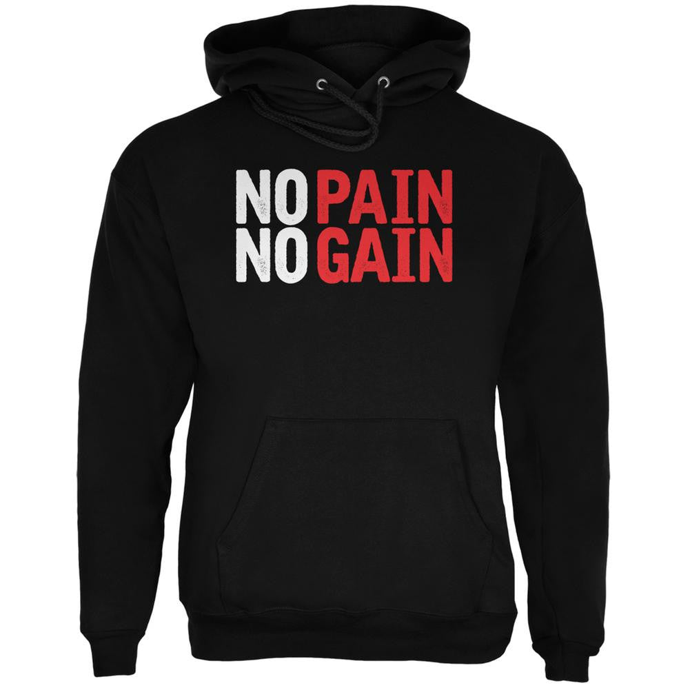 No Pain No Gain Black Adult Hoodie Men's Hoodies Old Glory 2XL Black 