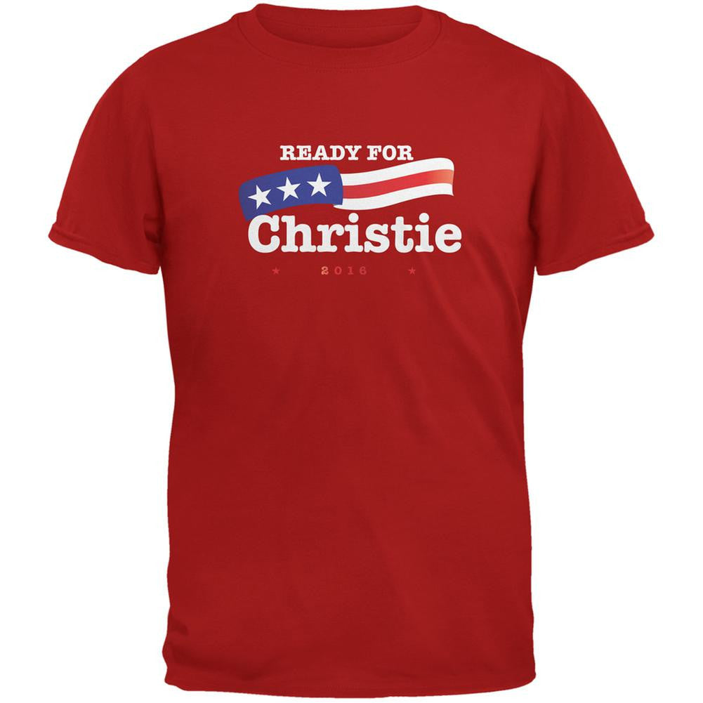 Election 2016 Ready for Christie Red Adult T-Shirt Men's T-Shirts Old Glory 2XL Red 