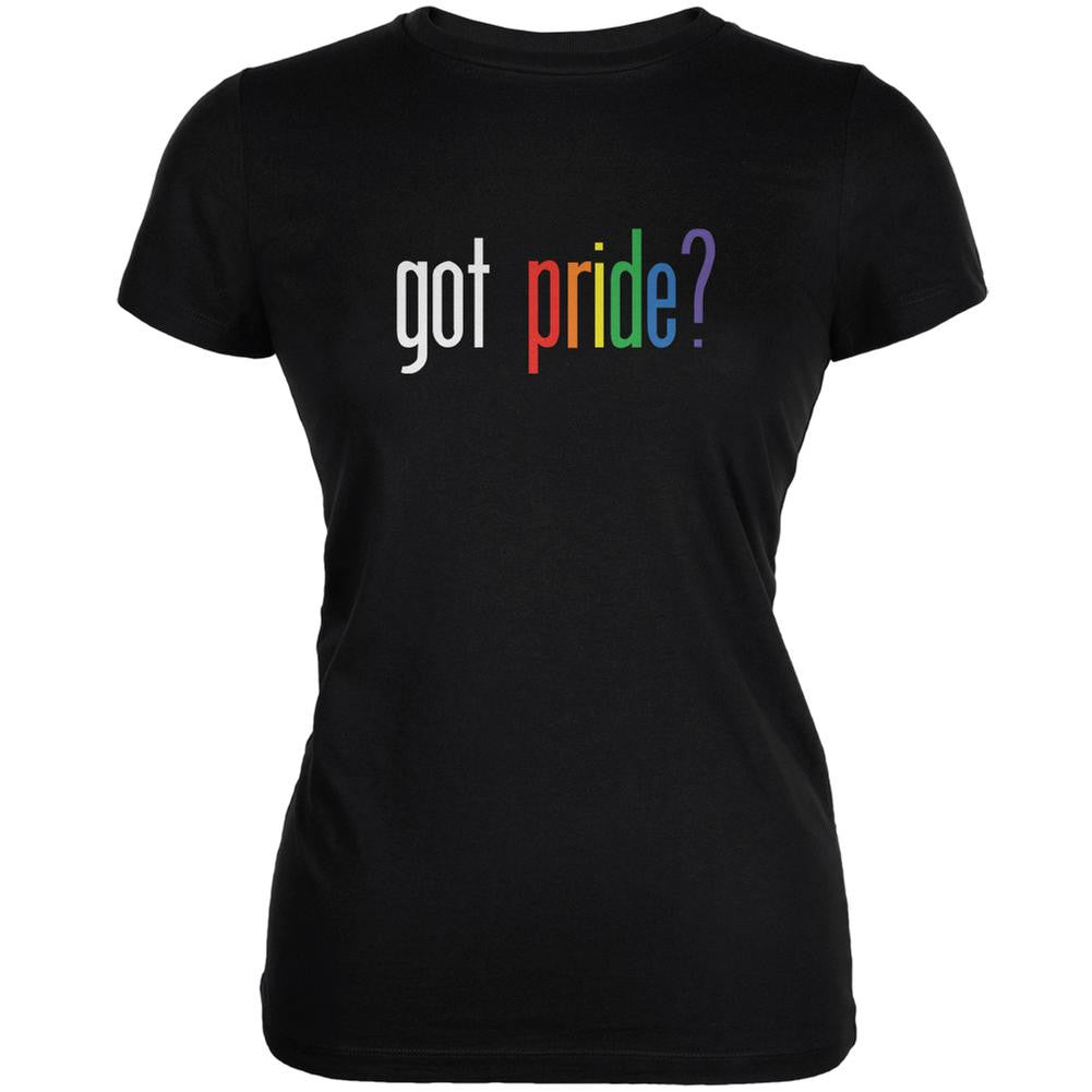 LGBT Got Pride Black Juniors Soft T-Shirt Juniors T-Shirts Old Glory 2XL Black 