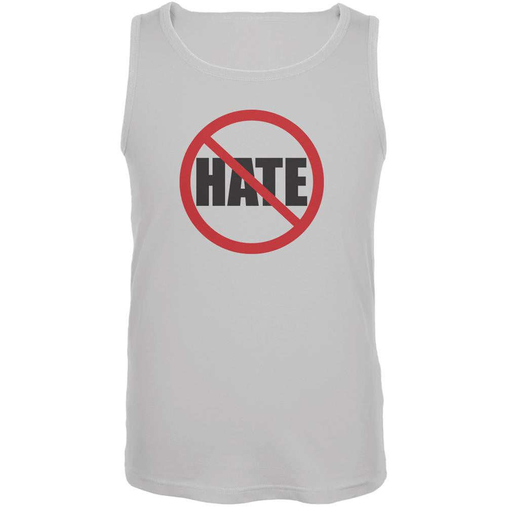 Anti Hate White Adult Tank Top Men's Tank Tops Old Glory 2XL White 