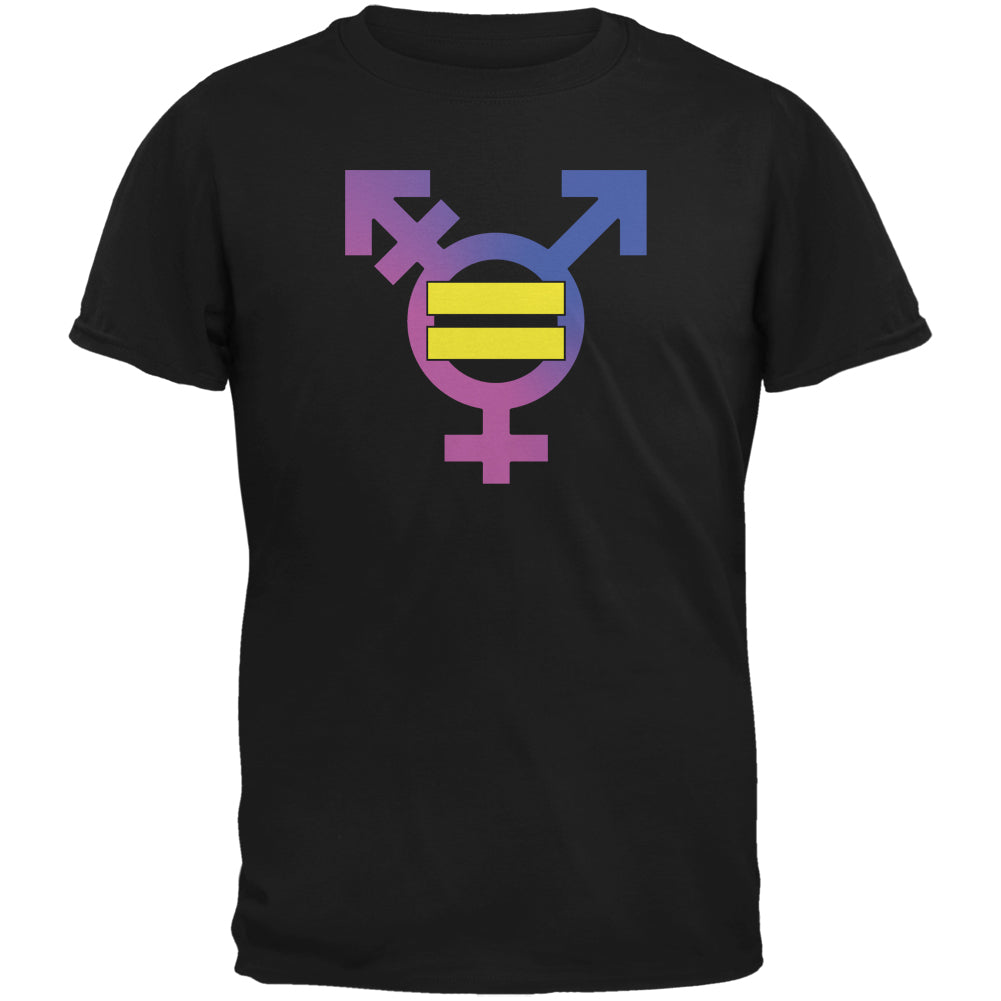 Sexual Equality Men Women Transgender Black Adult T-Shirt Men's T-Shirts Transgender Pride 2XL Black 