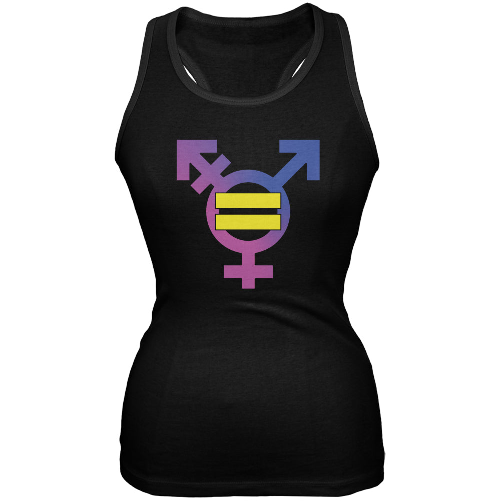 Sexual Equality Men Women Transgender Black Juniors Soft Tank Top Juniors Tank Tops Transgender Pride 2XL Black 