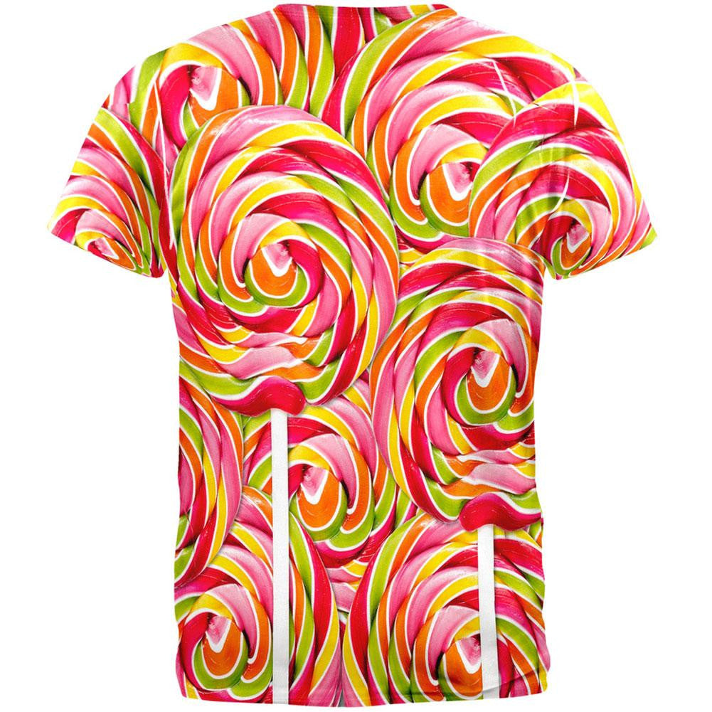 Swirl Giant Lollipop All Over Adult T-Shirt Men's T-Shirts Old Glory   